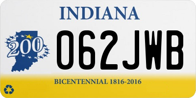 IN license plate 062JWB