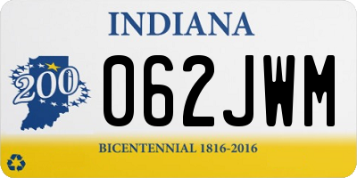IN license plate 062JWM