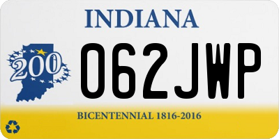 IN license plate 062JWP
