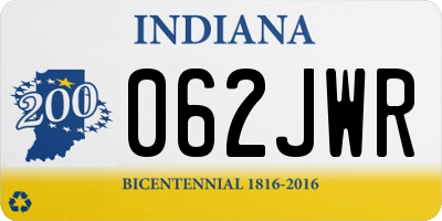 IN license plate 062JWR