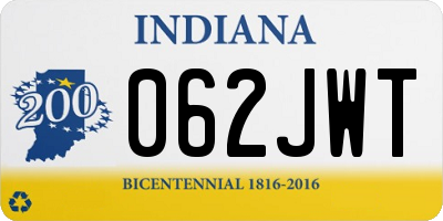 IN license plate 062JWT