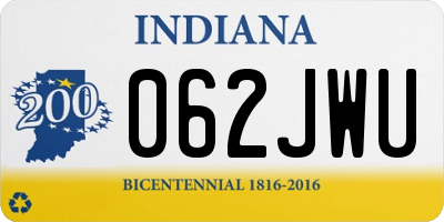 IN license plate 062JWU