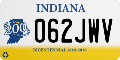 IN license plate 062JWV