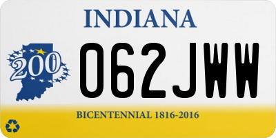 IN license plate 062JWW