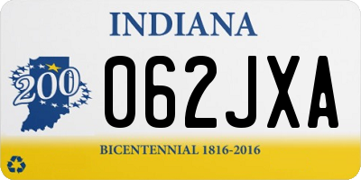 IN license plate 062JXA
