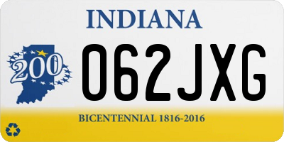 IN license plate 062JXG