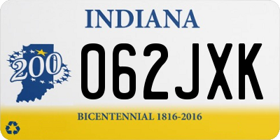 IN license plate 062JXK