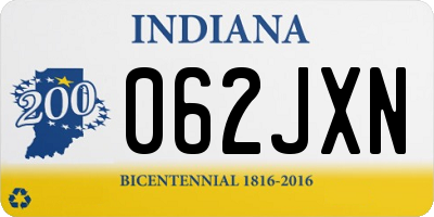 IN license plate 062JXN