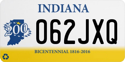 IN license plate 062JXQ