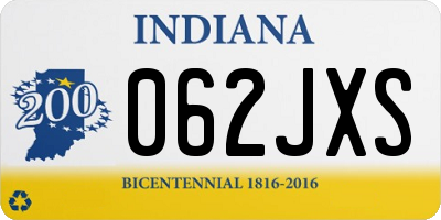 IN license plate 062JXS