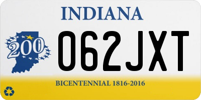 IN license plate 062JXT