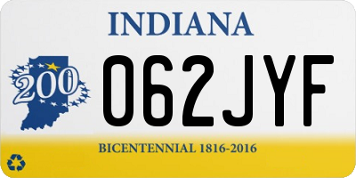 IN license plate 062JYF