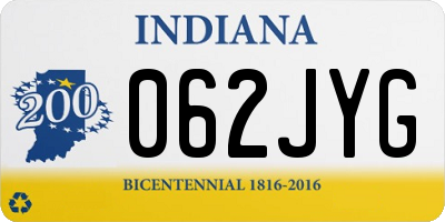 IN license plate 062JYG