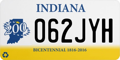 IN license plate 062JYH