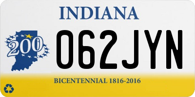 IN license plate 062JYN