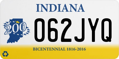 IN license plate 062JYQ