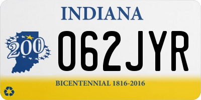 IN license plate 062JYR