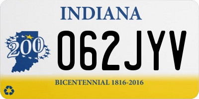IN license plate 062JYV