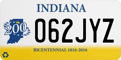 IN license plate 062JYZ