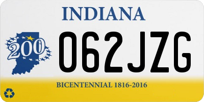 IN license plate 062JZG