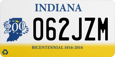 IN license plate 062JZM