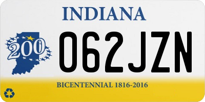 IN license plate 062JZN