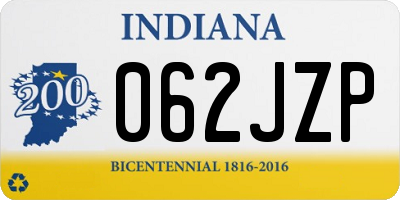 IN license plate 062JZP