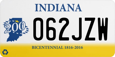 IN license plate 062JZW