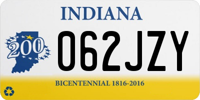 IN license plate 062JZY