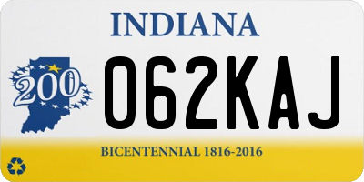 IN license plate 062KAJ