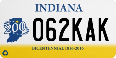 IN license plate 062KAK