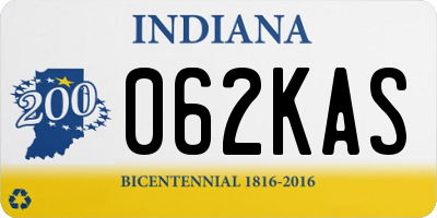 IN license plate 062KAS