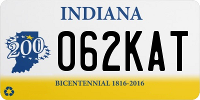 IN license plate 062KAT