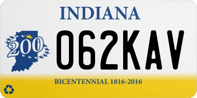 IN license plate 062KAV