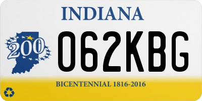 IN license plate 062KBG