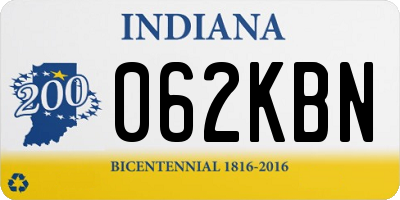 IN license plate 062KBN