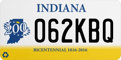 IN license plate 062KBQ