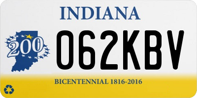 IN license plate 062KBV
