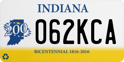 IN license plate 062KCA