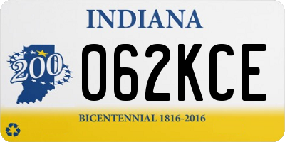 IN license plate 062KCE