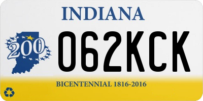 IN license plate 062KCK
