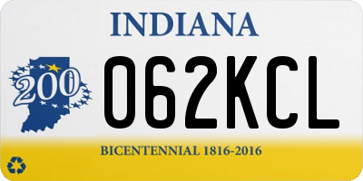 IN license plate 062KCL