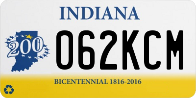 IN license plate 062KCM