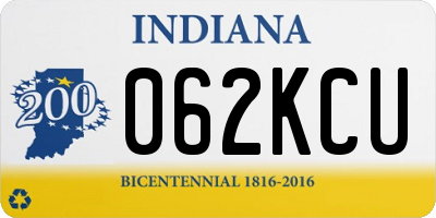 IN license plate 062KCU