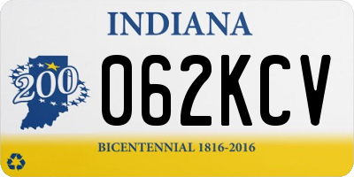IN license plate 062KCV