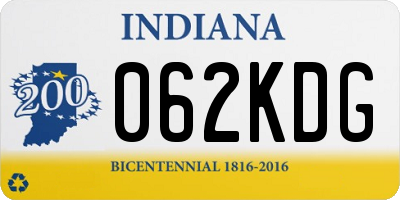 IN license plate 062KDG