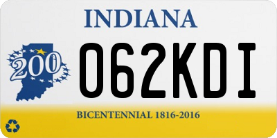 IN license plate 062KDI