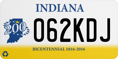 IN license plate 062KDJ