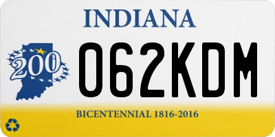 IN license plate 062KDM