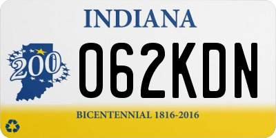 IN license plate 062KDN